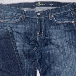 7 For All Mankind Dark Blue Boot Cut Jeans